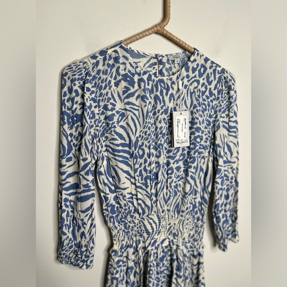 NEW Rails Inez Dress- in Blue Mixed Animal - Picture 10 of 10